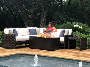 Venetian 6-Piece Deep Seating Set with Firepit