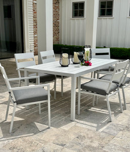 Zella 7pc Dining - Frost