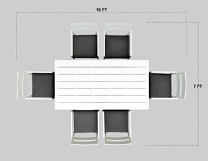 Zella 7pc Dining - Frost